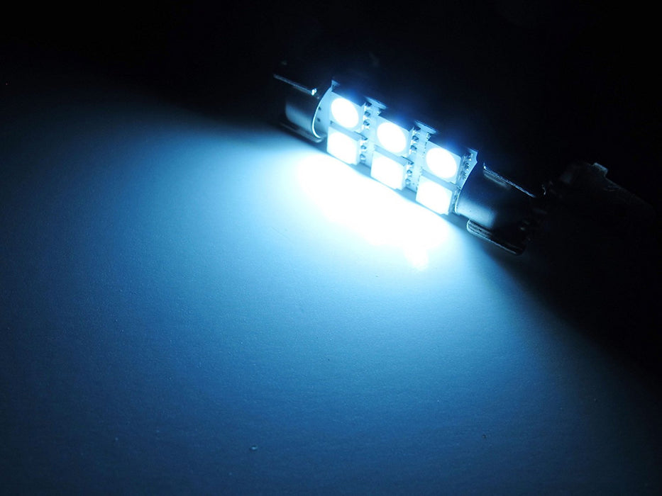 (2) White 6-SMD LED Bulbs For Car Interior Dome Lights, 1.72" Festoon 211-2 578