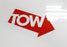 2 Red Tow Arrow Pointer Stickers Die Cut Vinyl Decals For Car Tow Hook Hole Bar