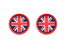 73mm Red Union Jack UK Flag Style Coasters For MINI Cooper Front Cup Holders