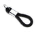 (1) Black Braided Leather Strap Keychain Ring For Car Key, Key Fob