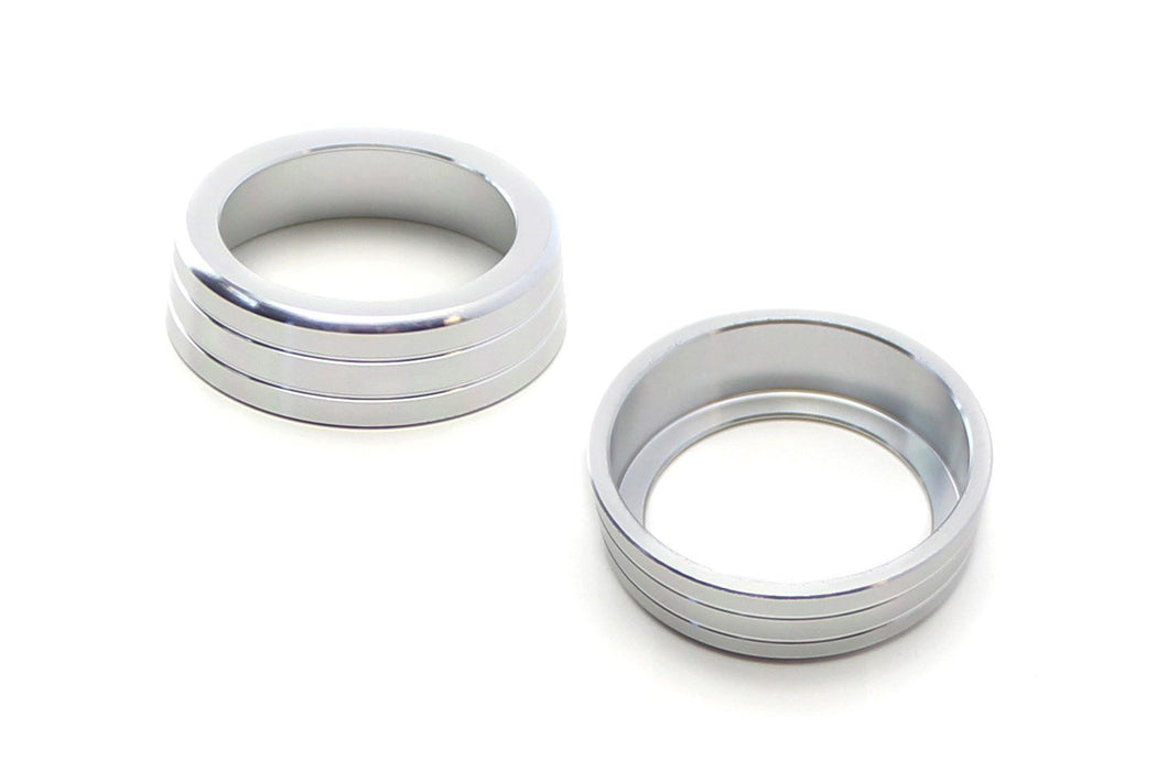 Silver Anodized Aluminum AC Climate Control Ring Knob Covers For 16+ Honda Civic