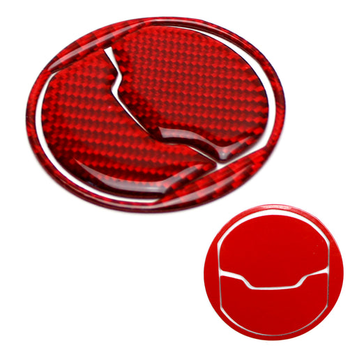 Red Carbon  Overlay Trims For 15-23 Ford Mustang Center Dashboard AC Vent Cover