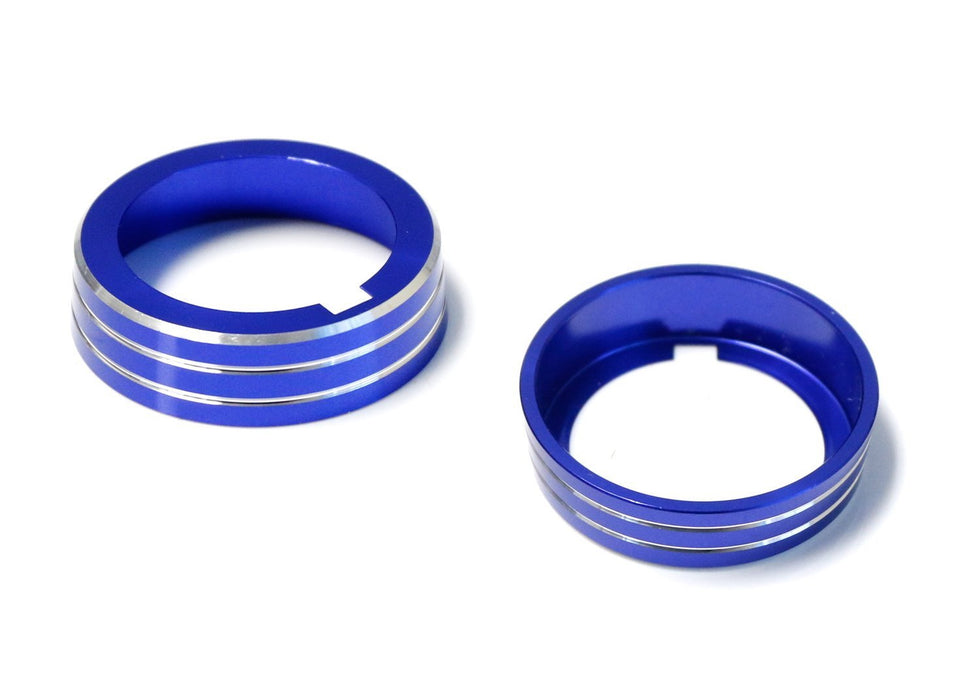 Blue Anodized Aluminum AC Climate Control Ring Knob Covers For VW MK7 Golf GTI