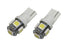 (2) HID White 5-SMD T10 LED Bulbs For Car Parking Position Lights, 2825 168 194