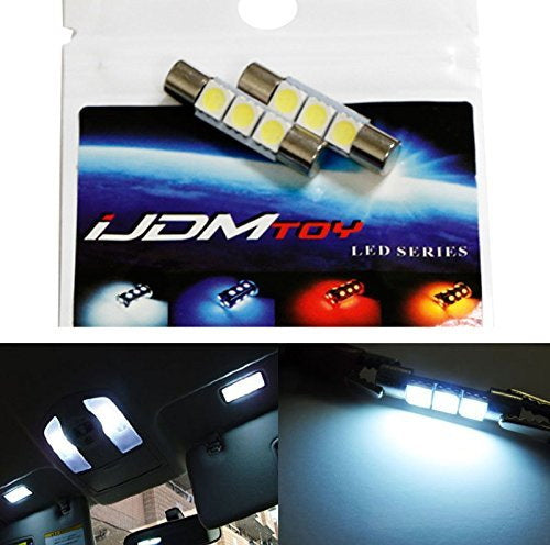 D29mm F30-WHP Fuse Type 6614F Sun Visor Vanity Mirror 5050 3-SMD LED light bulbs-iJDMTOY