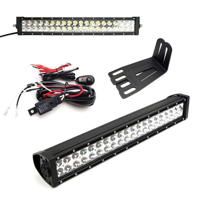 120W 20" LED Lightbar w/LowerBumper Bracket/Wiring For 09-18 Dodge RAM 2500 3500