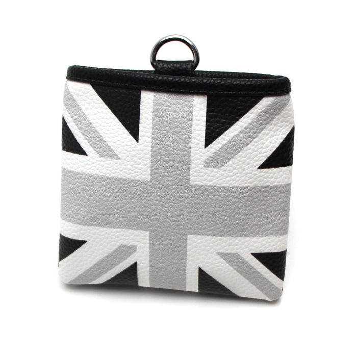 Black/Grey Union Jack UK Flag Style Air Vent Hanging Organize Bag For Smartphone