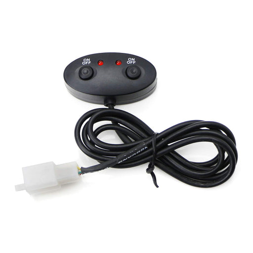 (1) Oval Shape 12V Push Button Dual Switch with Red LED Indicator Lights