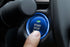 Blue Aluminum Keyless Engine Push Start Button w/ Decoration Ring For Mazda 3 6