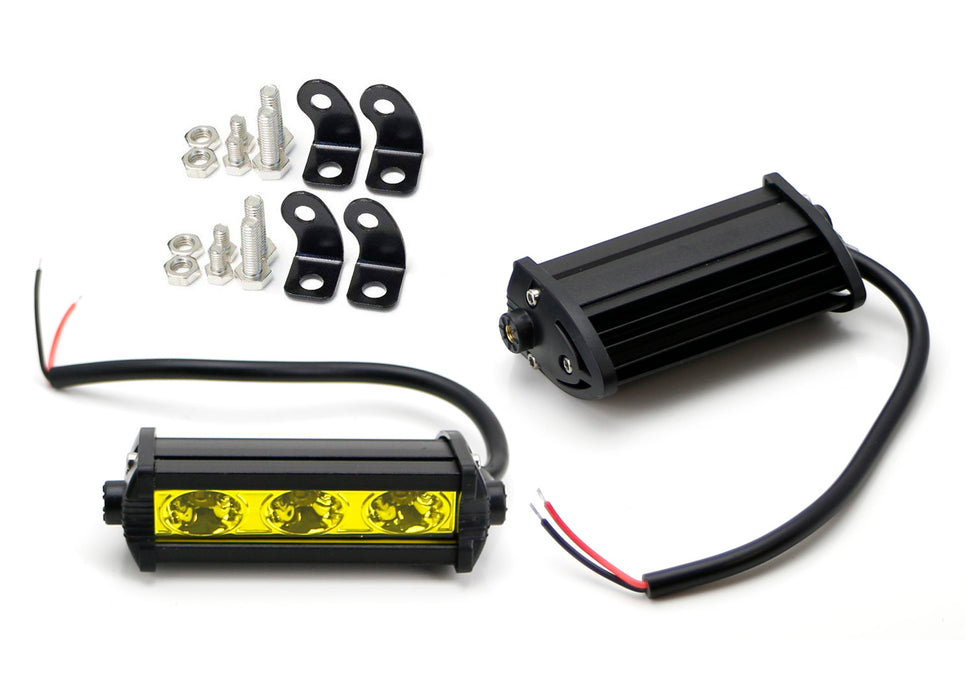 Yellow 3-CREE LED Daytime Running Lights For Behind Grille, Lower Bumper Insert