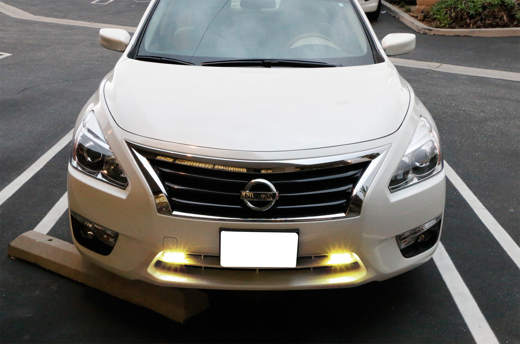 Yellow 3-CREE LED Daytime Running Lights For Behind Grille, Lower Bumper Insert