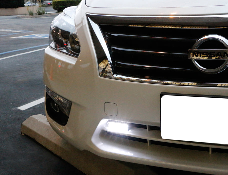 White 3-CREE LED Daytime Running Lights For Behind Grille or Lower Bumper Insert