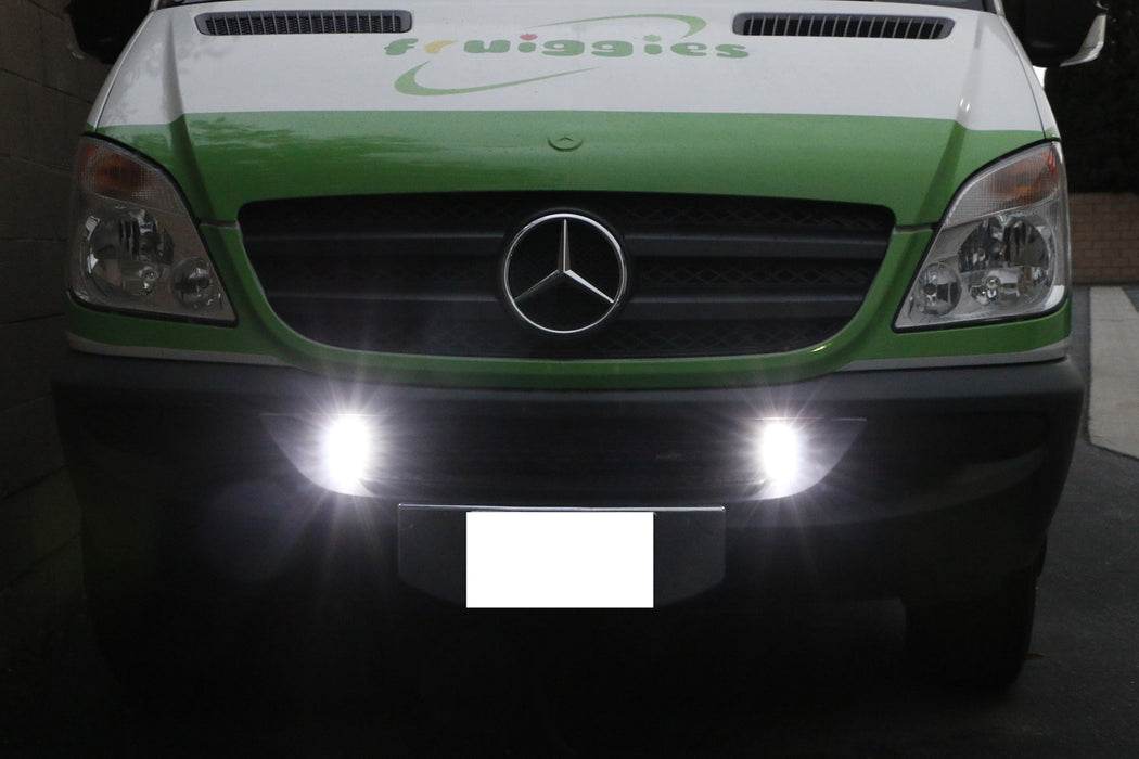 White 3-CREE LED Daytime Running Lights For Behind Grille or Lower Bumper Insert