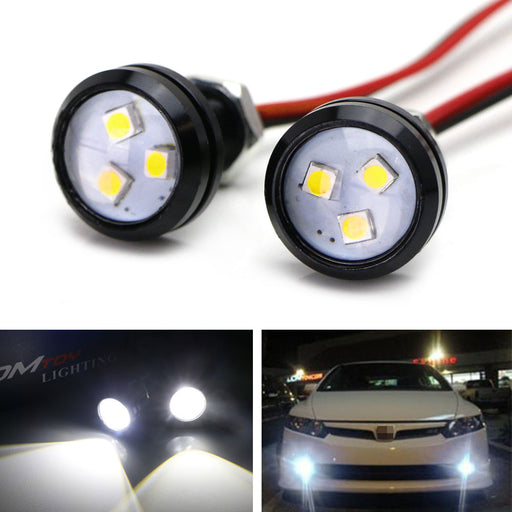 Super Bright Xenon White 2W LED Eagle Eye w/ Screw For Parking Fog Backup Lights