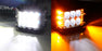 White 30W LED Pod Lights w/ Amber Side Shine For Truck SUV Jeep Off-Road ATV 4x4