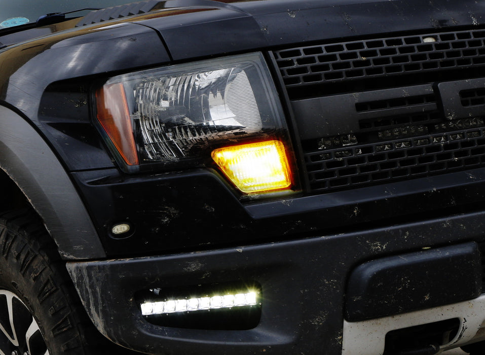 LED Daytime Running Lights/Turn Signal Conversion Kit For Ford F-150 Headlights