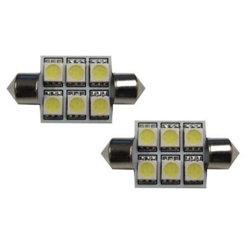 6-SMD-5050 1.25" 31mm, 1.5" 36mm or 1.72" 42mm Festoon LED Bulbs-iJDMTOY