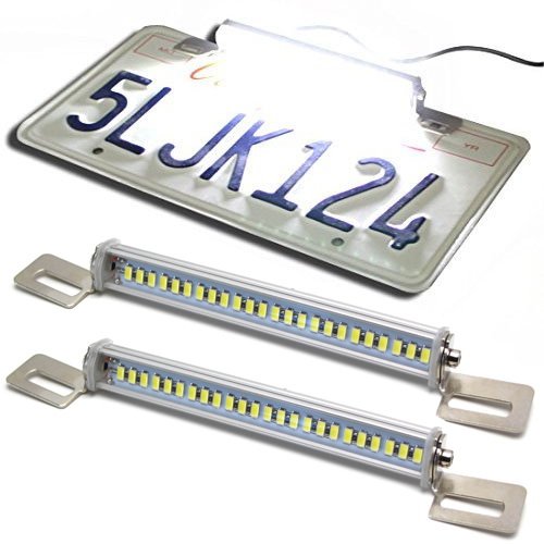 2pcs White 24-SMD Bolt-On LED Lamps For License Plate or Backup Reverse Lights