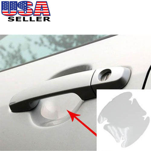 (4) Universal Clear Side Door Handles Paint Scratches Protective Film Vinyl