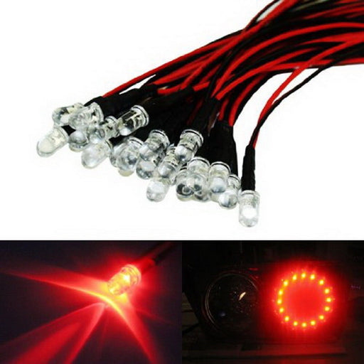 20 Brilliant Red 12V LED Lights For Tail Lamps Angel Eyes 3rd Brake Retrofit DIY