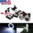 3" Projector Fog Light Lamps w/ 40-LED Halo Angel Eyes Rings + 6000K HID Combo