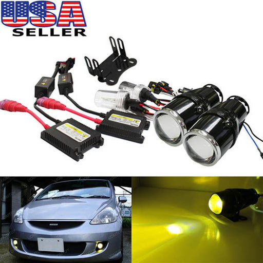 2.5" Bullet Projector Lens Fog Light Lamps + 3000K HID Kit Combo Deal w/ Wire