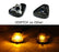 (5) Black Smoked Cab Roof Marker Running Lamps w/ Amber LED Lights For Truck 4x4