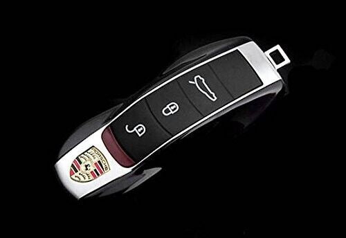 Black Remote Smart Key Shell Holder Cover For Porsche Cayenne Panamera Macan 911