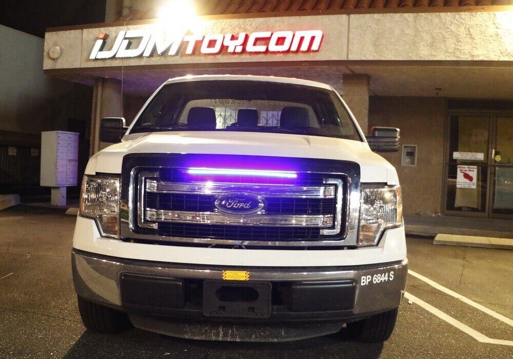 24" 7-Color Under Hood Behind Grille LED Knight Rider Strip Light Bar w/ Remote