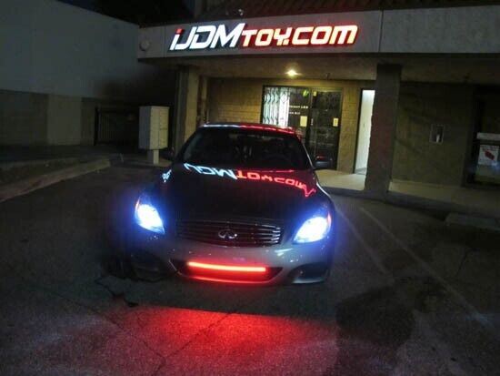 24" 7-Color Under Hood Behind Grille LED Knight Rider Strip Light Bar w/ Remote