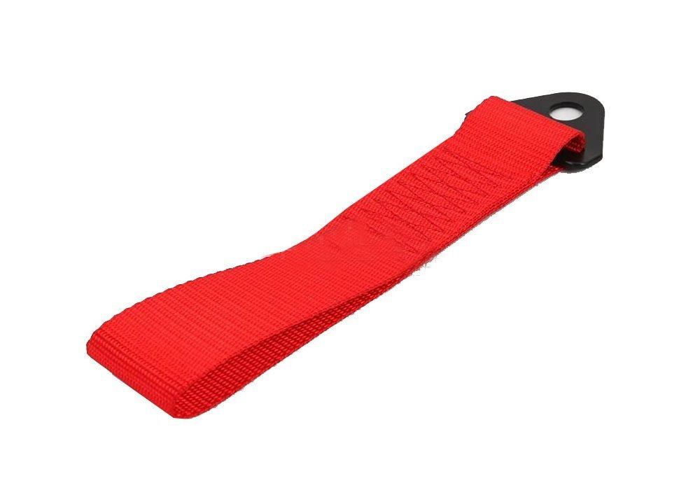 Sports Red High Strength Racing Tow Strap Set for Front Rear Bumper Towing Hook