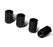 (4) Tuner Racing Style Black Anodized Aluminum Tire Valve Caps (Hexagon Shape)