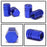 (4) Tuner Racing Style Blue Anodized Aluminum Tire Valve Caps (Hexagon Shape)