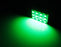 2 x Ultra Green 12-SMD LED Panel Lights For Interior Map/Dome/Door/Trunk Lights