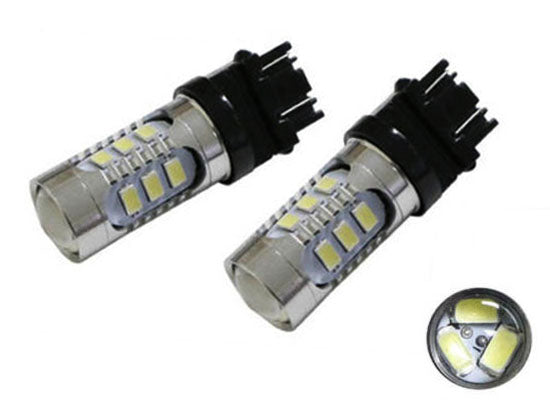 (2) Amber Yellow 15-SMD 3156 3157 3457 LED Bulbs For Front or Rear Turn Signal