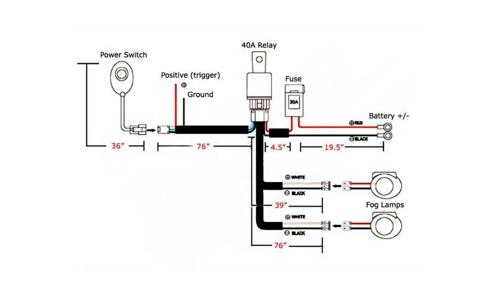 Deutsch DT DTP Connectors Relay Harness Wire Kit with LED Light ON/OFF Switch