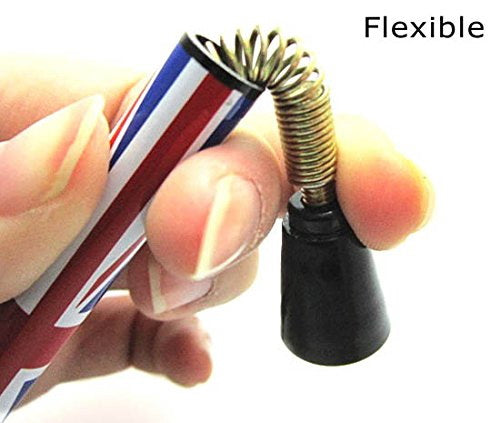 3" Black/White Union Jack Flag Theme Short Antenna For MINI Cooper (All Models)