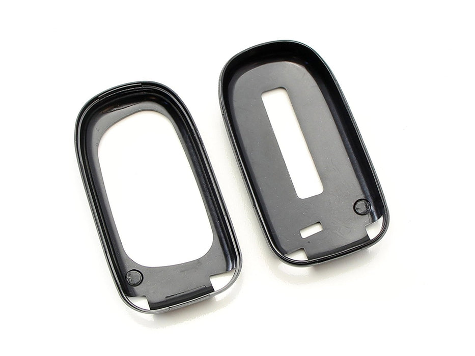 Exact Fit Glossy Metallic Black Smart KeyFob Shell Cover For Jeep Dodge Chrysler