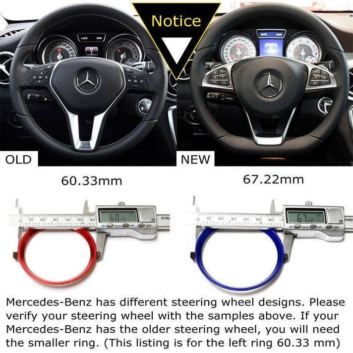 Blue Wheel Center Decoration Cover Trim For Mercedes B C E CLA GLA GLK Class