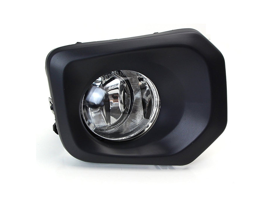 Complete Clear Lens Fog Light Kit w/ Bezel Covers Wiring For 16-up Toyota Tacoma