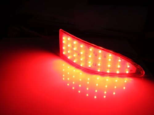 Red Lens 33-SMD LED Rear Bumper Reflectors Lights For 2006-13 Lexus IS250 IS350