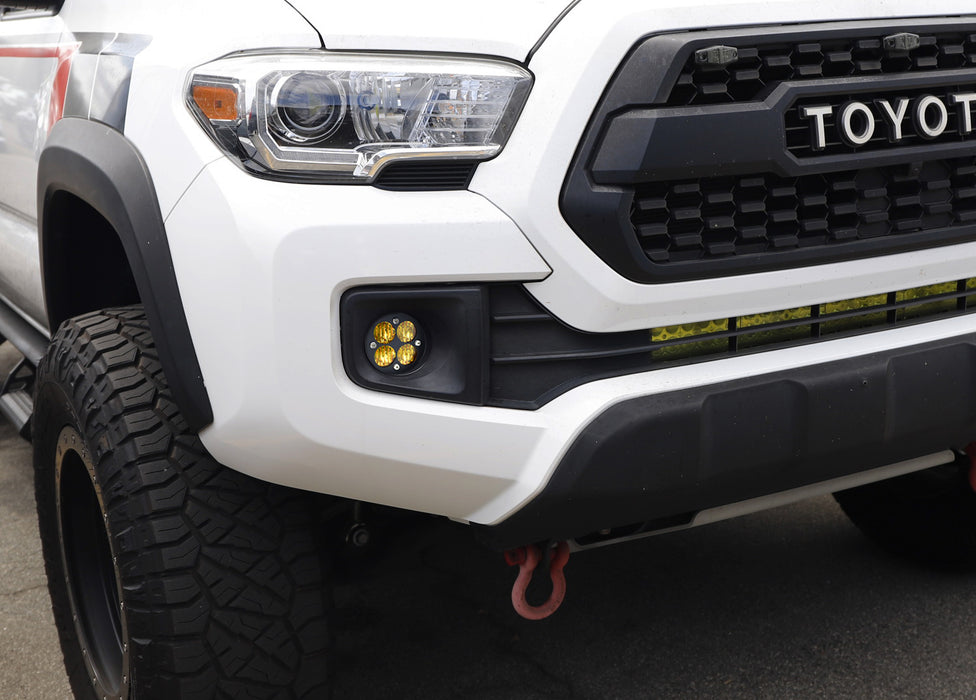 Yellow Lens 24W LED Wide Angle SAE FogLight Kit For Toyota Tacoma Tundra 4Runner