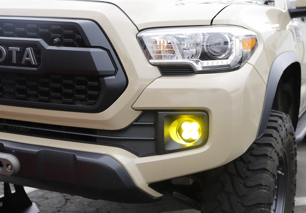 Yellow Lens 24W LED Wide Angle SAE FogLight Kit For Toyota Tacoma Tundra 4Runner