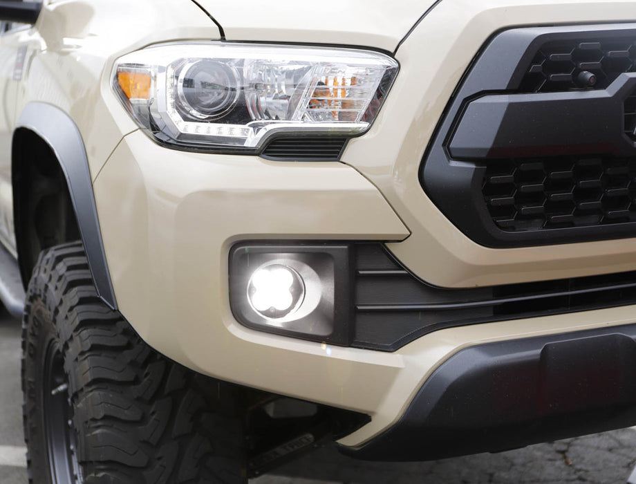 Clear Lens 24W LED Wide Angle SAE Fog Light Kit For Toyota Tacoma Tundra 4Runner