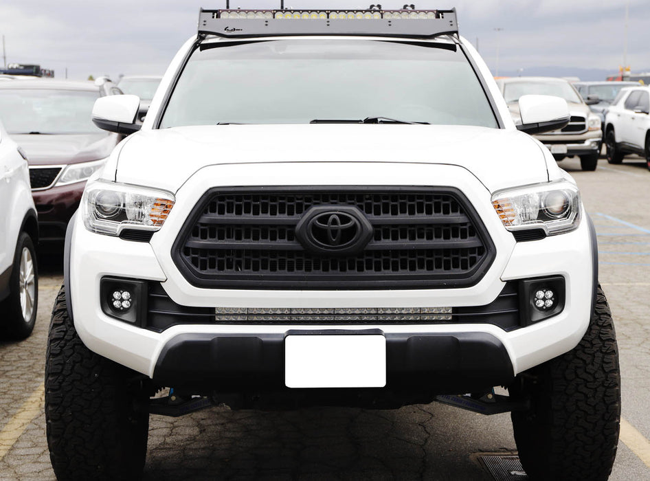 Clear Lens 24W LED Wide Angle SAE Fog Light Kit For Toyota Tacoma Tundra 4Runner