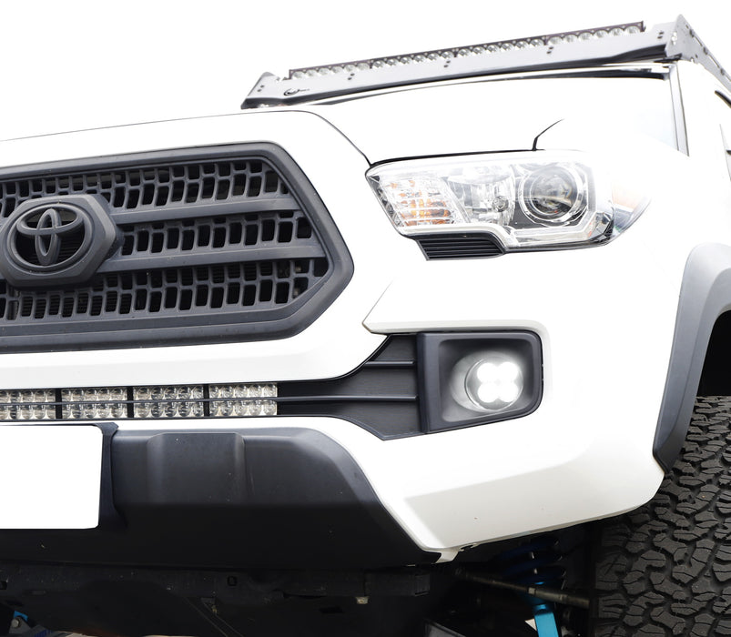 Clear Lens 24W LED Wide Angle SAE Fog Light Kit For Toyota Tacoma Tundra 4Runner