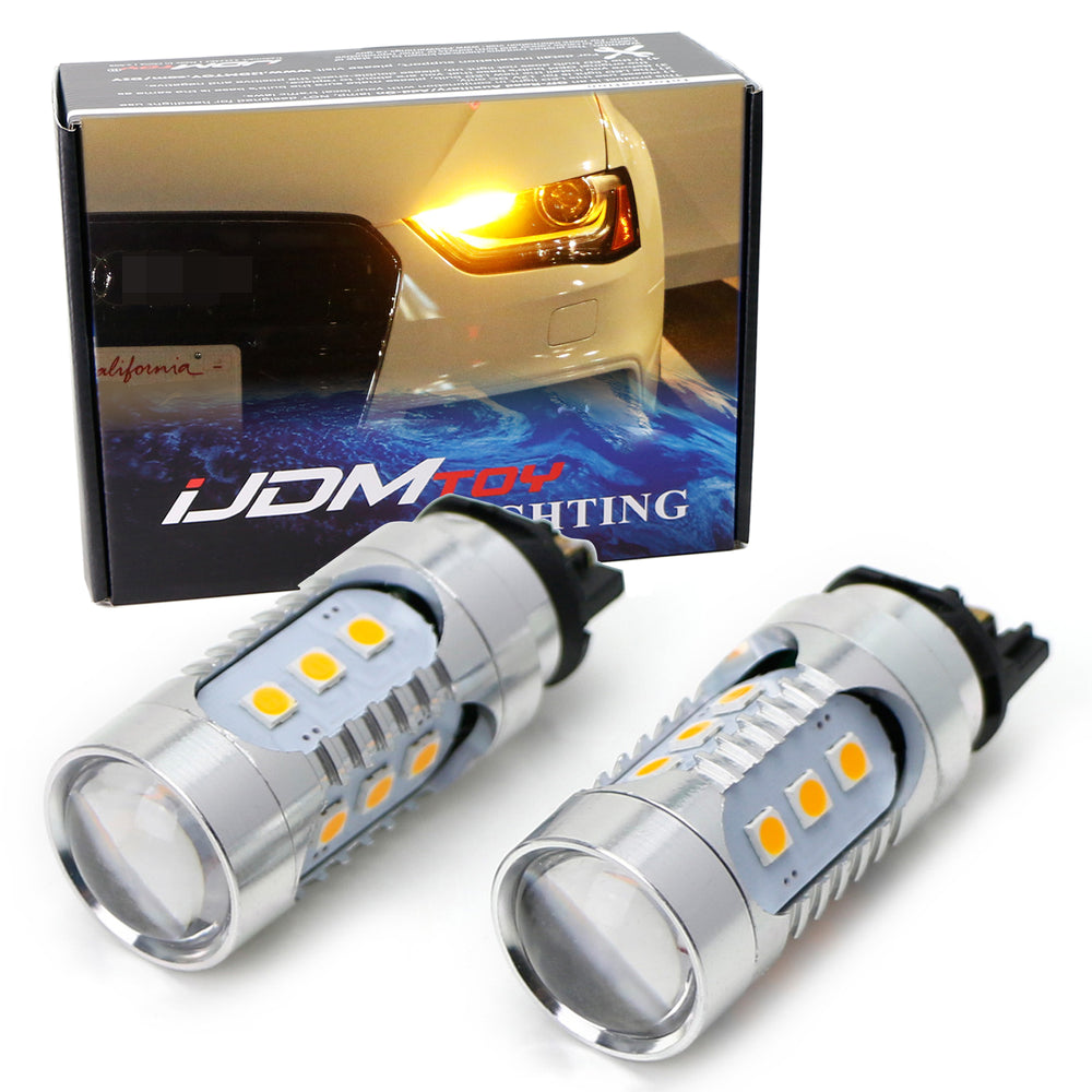 Amber Error Free PWY24W LED Bulbs For Audi VW Front Turn Signal Lights, DRL Lamp