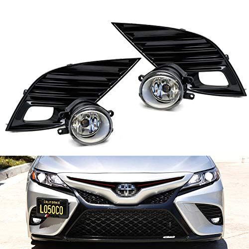 JDM Clear Lens Fog Light Kit w/ 55W Halogen Bulbs For 18-20 Toyota Camry SE XSE