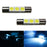 D29mm F30-WHP Fuse Type 6614F Sun Visor Vanity Mirror 5050 3-SMD LED light bulbs