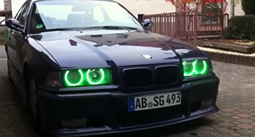 RGB LED Angel Eye Lighting Kit w/ Remote For BMW E36 E46 E38 E39 3 5 7 Series